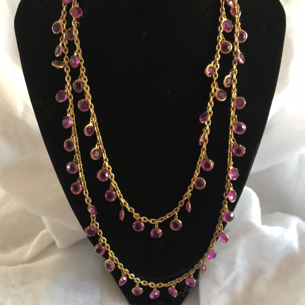 Purple and gold vintage necklace